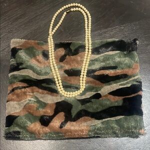 Camouflage Faux Fur Women's tube top Steve Madden one size like new